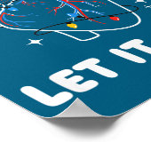 Christmas Let It Flow Cardiac Heart Funny Nurse Ho ポスター (角)