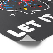 Christmas Let It Flow Cardiac Heart Funny Nurse Ho ポスター (角)