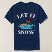 Christmas Let it Snow Melted Snowman Tシャツ (デザイン正面)
