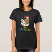 Christmas Let's Get Lit Chicken Christmas Tree Tシャツ (正面)