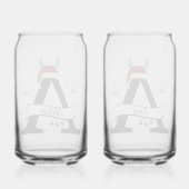 Christmas Letter A Initial – Festive Holiday Desig ガラス缶 (裏面)