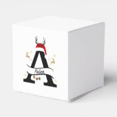 Christmas Letter A Initial – Festive Holiday Desig フェイバーボックス (裏面サイド)