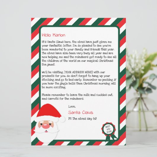Christmas Letter From Santa Claus to Children (スタンド正面)