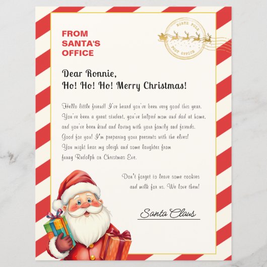 Christmas Letter From Santa From North Pole Office (正面)
