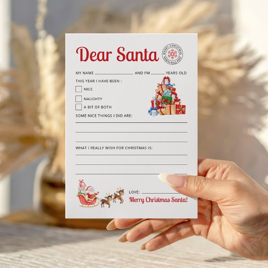 Christmas Letter From Santa Kids Santa Printable