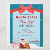 Christmas Letter from Santa Nice List Certificate (裏面)