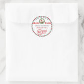 Christmas Letter from Santa Nice List Certificate ラウンドシール (バッグ)