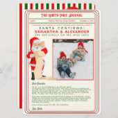 Christmas Letter from Santa North Pole Newspaper   (正面/裏面)