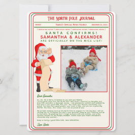 Christmas Letter from Santa North Pole Newspaper  