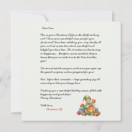 Christmas Letter From the Christmas Elf 招待状