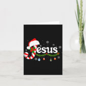Christmas Letter J For Jesus Christian Candy Cane  カード (正面)