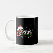 Christmas Letter J For Jesus Christian Candy Cane  コーヒーマグカップ (左)