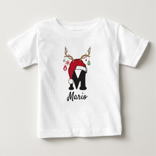 Christmas Letter Shirt For Kids ベビーTシャツ (正面)