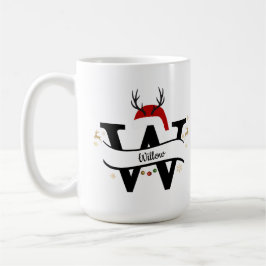 Christmas Letter W Alphabet  コーヒーマグカップ