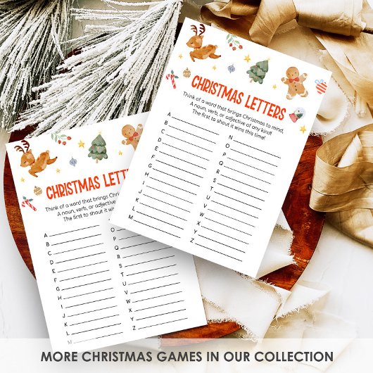 Christmas Letters Game シーズンカード