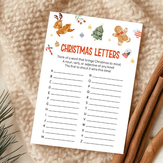 Christmas Letters Game シーズンカード