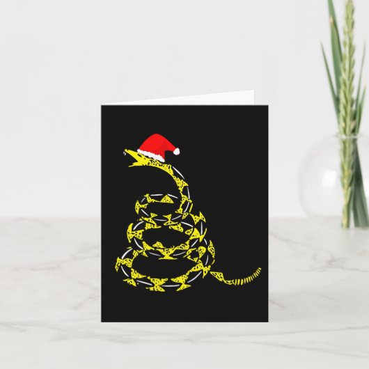 Christmas Libertarian Gadsden Don't Tread Snake  カード (正面)