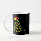 Christmas Libertarian Gadsden Don't Tread Snake  コーヒーマグカップ (左)