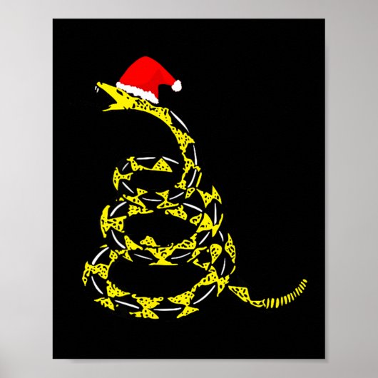 Christmas Libertarian Gadsden Don't Tread Snake ポスター (正面)