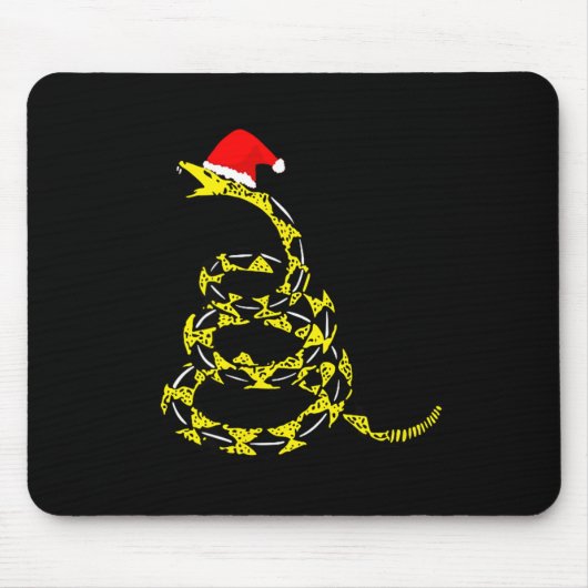 Christmas Libertarian Gadsden Don't Tread Snake  マウスパッド (正面)