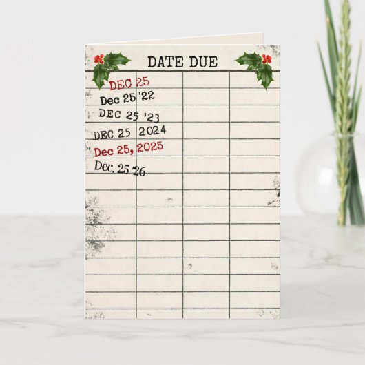 Christmas Library Card for 2026 シーズンカード (正面)