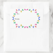 Christmas Light Gift Sticker 長方形シール (バッグ)