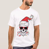 Christmas-Light-Skeleton-Skull Tシャツ (正面)
