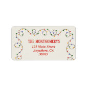 Christmas Light Strand Return Address ラベル (正面)