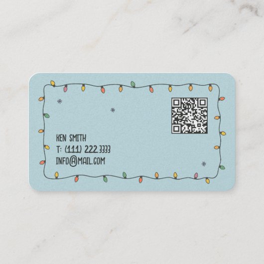 ☃️Christmas Lighting QR Vcard 名刺 (裏面)
