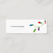 Christmas Lightsの結婚WebサイトRSVP スキニー名刺 (裏面)