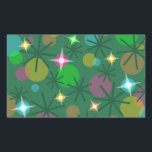 Christmas Lightsシール長方形 長方形シール<br><div class="desc">クリスマスツリーに虹色のフェアリーインスパイアライトで、おもしろい、フェスティバル、レトロな外観のデザイン。緑、青、ピンク、黄色のオレンジと緑のカスタマイズ可能なデザインとステッカーあなた自身の文字、写真とアイディアでパーソナライズする。ジェス・ペリーによるデジタル技術を使用して作成。</div>