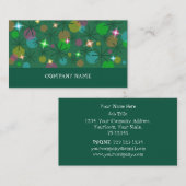 Christmas Lights名刺グリーンストライプ 名刺 (正面/裏面)