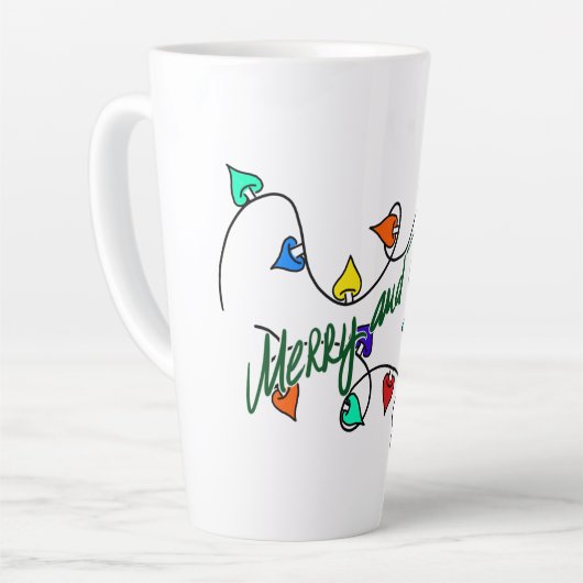 Christmas lights カフェラテマグ (左アングル)