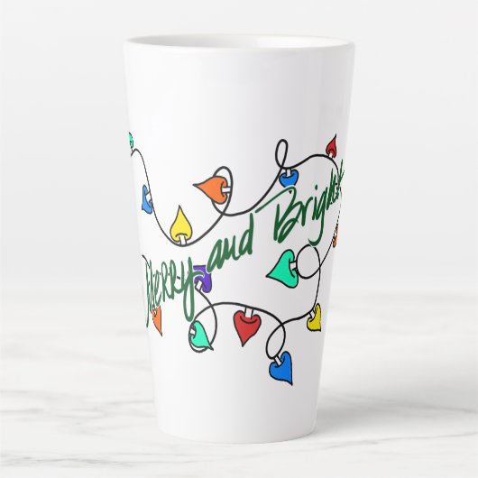 Christmas lights カフェラテマグ (正面)