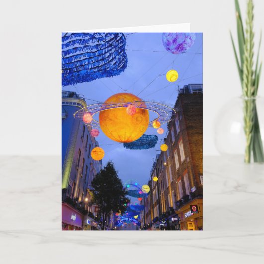 Christmas Lights, Carnaby通り, London UK Card カード (正面)