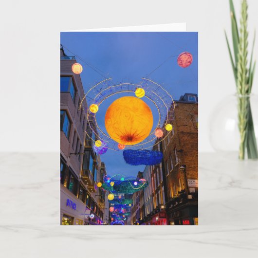 Christmas Lights, Carnaby通り, London UK Card カード (正面)