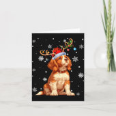 Christmas Lights Cavalier King Charles Spaniel Xma カード (正面)