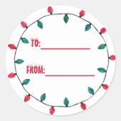 Christmas Lights Christmas  ラウンドシール (正面)