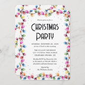 Christmas Lights Colored Holiday Party 招待状 (正面/裏面)