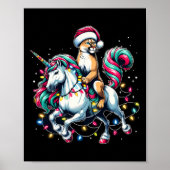 Christmas Lights Cougar Riding Unicorn  ポスター (正面)
