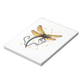 Christmas Lights Dragonfly ノートパッド (回転)