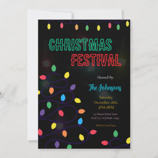 Christmas Lights Festival Invitation 招待状