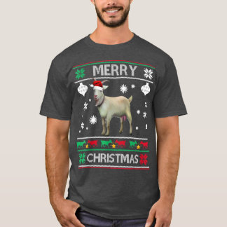 Christmas Lights Goat XMas PajamaMerry Christmas G Tシャツ