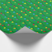 Christmas Lights GREEN GIFT WRAP ラッピングペーパー (角)