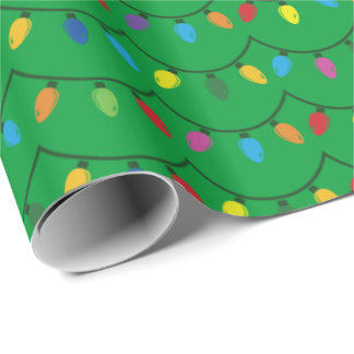 Christmas Lights GREEN GIFT WRAP ラッピングペーパー