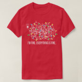 Christmas Lights I'm Fine Everything Is Fine Ugly  Tシャツ (デザイン正面)