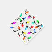 Christmas Lights In The Snow スタンダードカクテルナプキン (角)