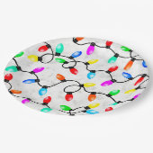 Christmas Lights In The Snow ペーパープレート (アングル)