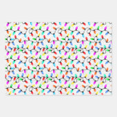 Christmas Lights In The Snow ラッピングペーパーシート (正面3)