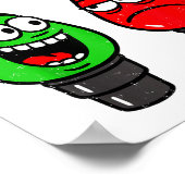 Christmas Lights Joke Light Bulb Working Off On Pu ポスター (角)